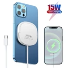Безопасное беспроводное зарядное устройство 15 Вт с подставкой для iPhone 12 13 Pro Max Mini Macsafe