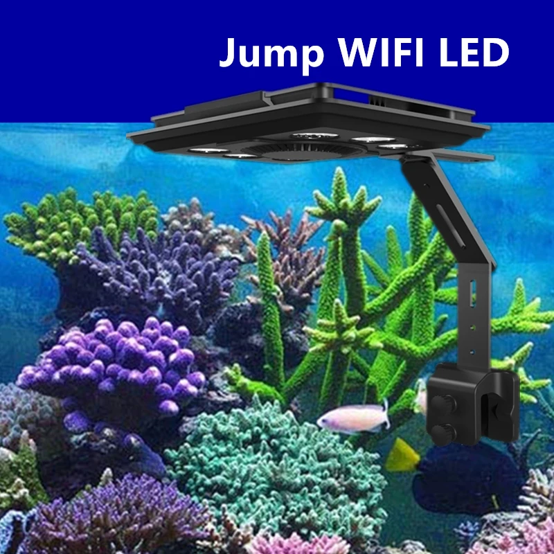 저렴한 수족관 램프 65w Wifi LED 해양 수족관 빛 산호초 전체 스펙트럼 일출과 일몰 SPS 및 LPS 램프