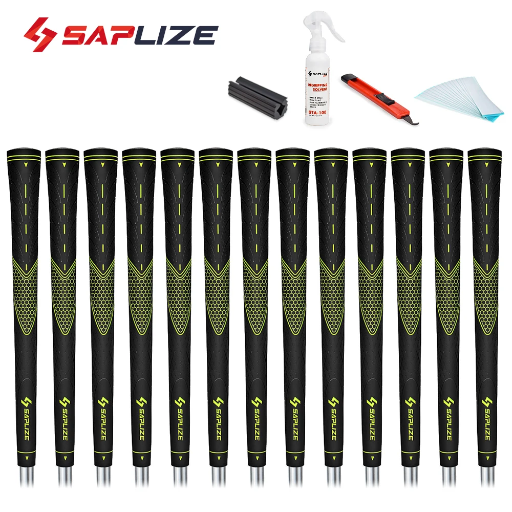 

SAPLIZE Multi Color 13PCS Golf Grips with Full Regripping Kit, Golf Grips Standard Anti-Slip Rubber Golf Club Grips