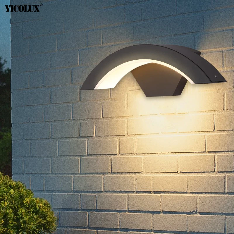 Наружный водонепроницаемый IP65 Настенный светильник 12 Вт светодиодный настенный