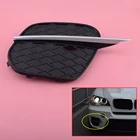 Нижняя решетка переднего и правого бампера, серебристая формовочная лента, подходит для BMW X5 E70 2011 2012 2013