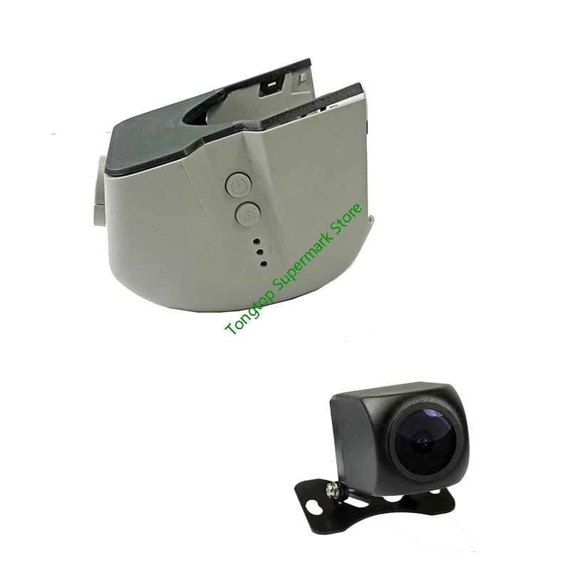 dual lens-GY Двойной Объектив WIFi Автомобильный регистратор DVR видеорегистратор, видео Регистраторы 1080P 96655 IMX323 для автомобилей Audi A1 A3 A4 A5 A6 Q3 Q5 Q7 перед 2012 - Название цвета: dual lens-GY