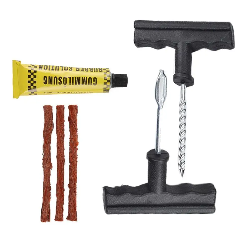 

Car Tire Repair Tool Tire Repair Kit Studding Tool Set Auto Bike Tubeless Tire Repair Puncture Plug Garage Car Accessories