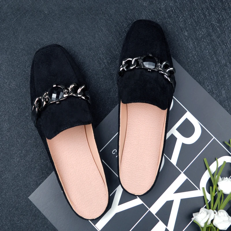 Женские туфли без задника 2018 Новое поступление тапочки с бантом В наличии