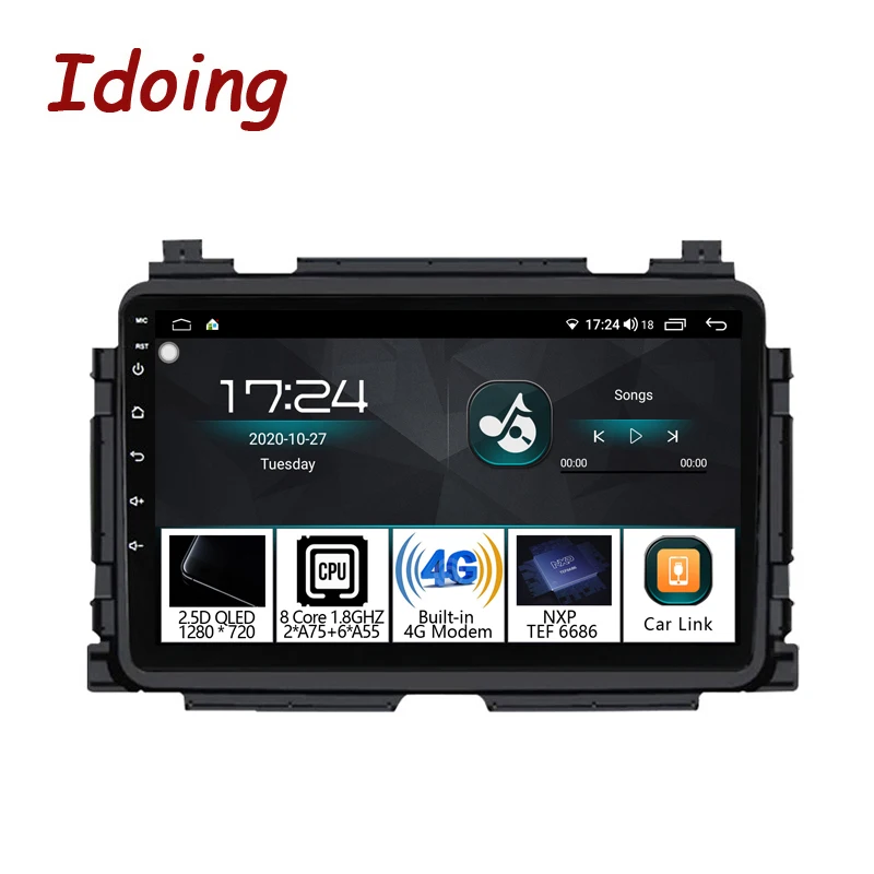 

Idoing 9"Car Android Autoradio Carplay Multimedia Player For Honda Vezel HRV HR V 2015-2017 GPS Navigation Glonass Head Unit DSP