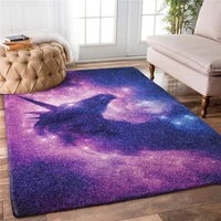 galaxy unicorn area rug 3d all over printed non slip mat dining room living room soft bedroom carpet