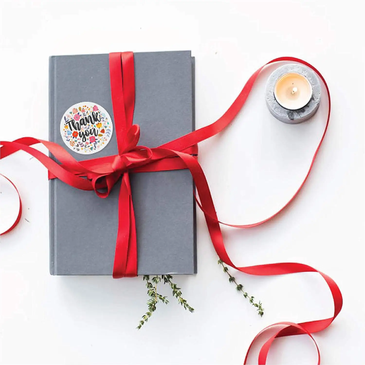 _ Ярлык Круглые разноцветные ярлыки с цветочным дизайном 500 наклейки в рулоне для