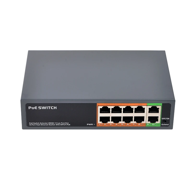 PSE108EX V2.0 104 Вт 8 портов Poe Plus 2 канала связи с функцией расширителя IEEE802.3Af/At сетевой
