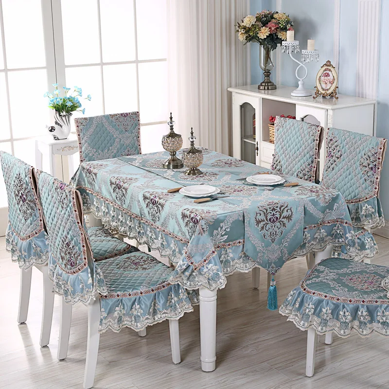 Роскошная Европейская прямоугольная скатерть \ круглая для обеденного стола
