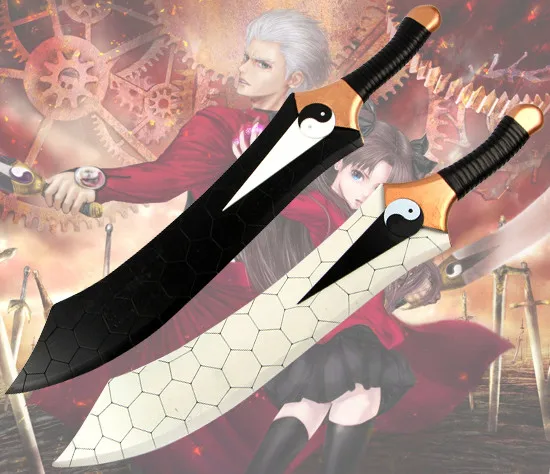 

Аниме Fate Stay Night Archer Class Twin мечи, двойной деревянный нож Archer, красный двойной Меч длиной 78 см, бесплатная доставка, реквизит для косплея