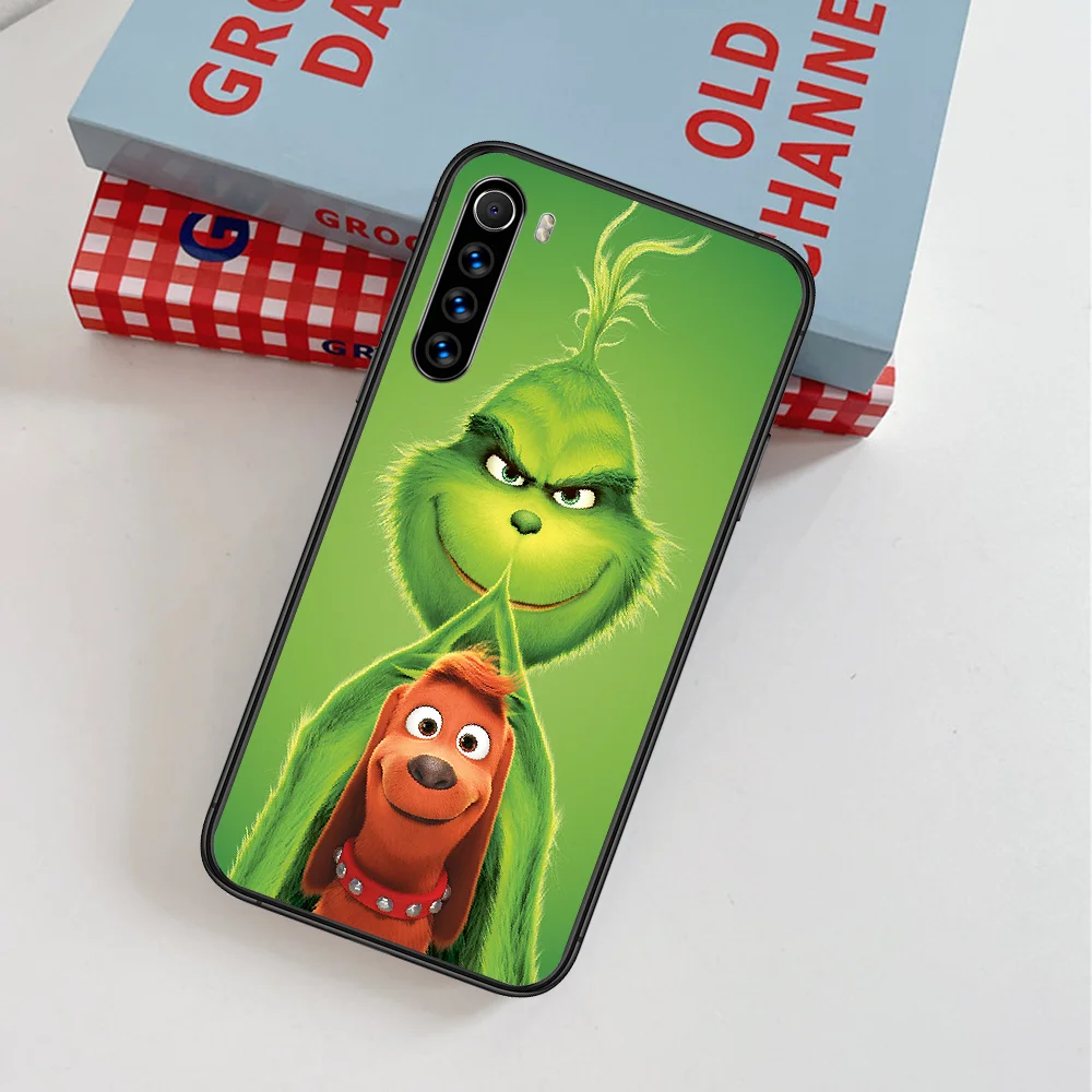 

Grinch Stole Christmas Cute Cartoon Phone Case For Xiaomi Redmi Note 7 8 8T 9 9S 4X 7 7A 9A K30 Pro Ultra black Hoesjes Painting
