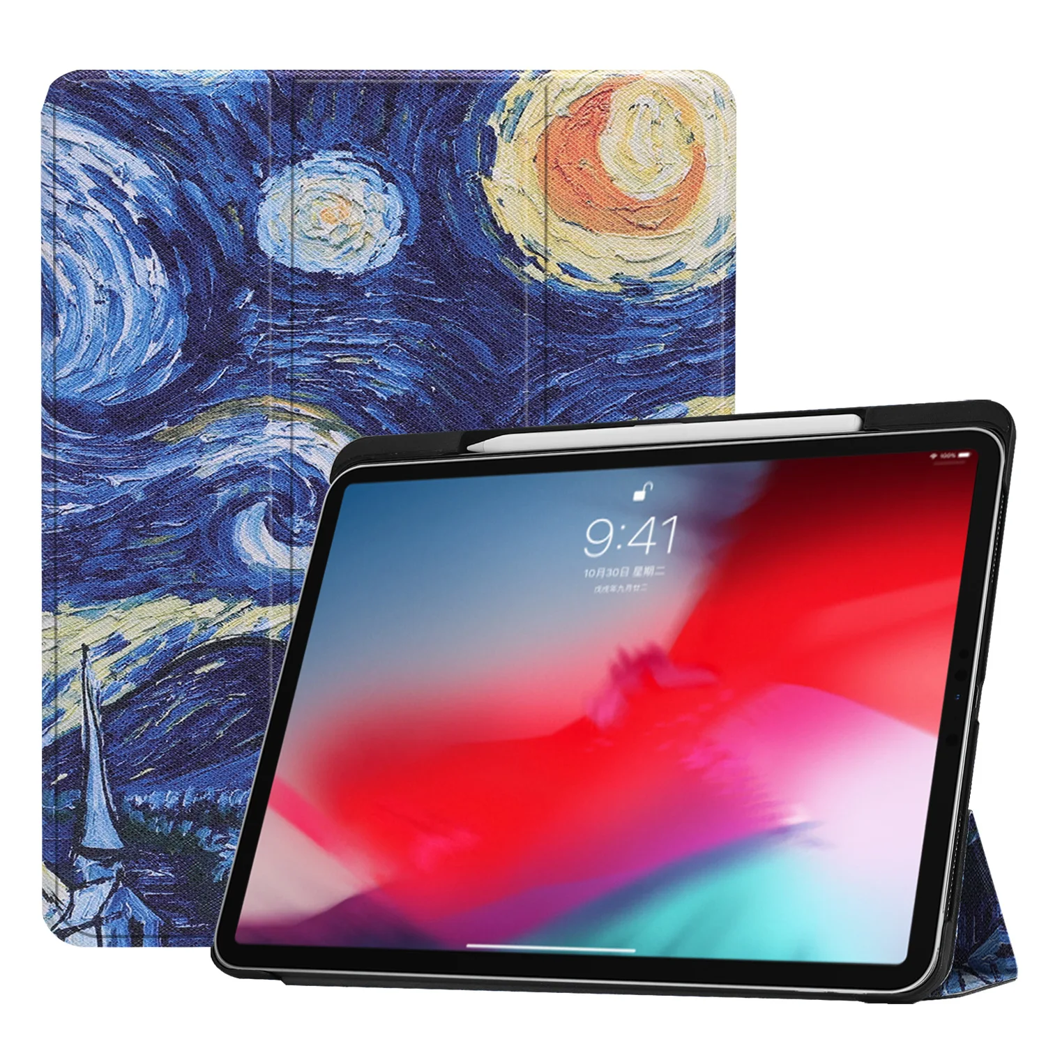GOOJODOQ Funda для iPad Pro 11 чехол с держателем-карандашом Поддержка беспроводной зарядки для Apple Pencil 2 для iPad Pro 11 чехол - Цвет: Color-7