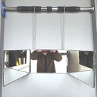 Трехскладное зеркало для стрижки волос, зеркало для самостоятельной укладки, регулируемая высота, инструмент для макияжа, бытовые подвесные трехсторонние складные зеркала