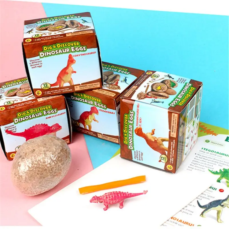 

57EE Dig it up Dinosaur Eggs12 Dino Egg Toys STEM Learning Kids Activity Gift Party Favors for Kids 12 Mystery Excavation Eggs