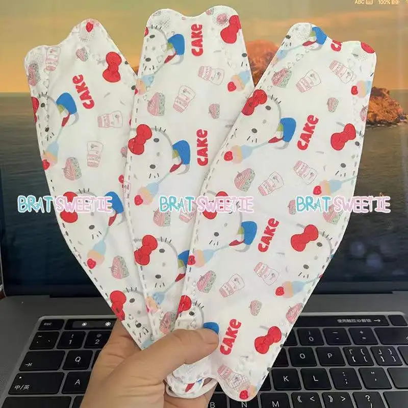 

Милая маска для взрослых, маска с котенком и рыбкой, одноразовая Защитная маска, дышащая PM2.5