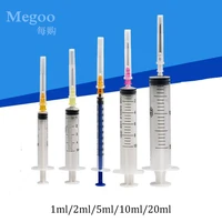 50pcs plastic disposable injector dispensing injection syringe for feeding pet filling liquid perfume injection 1251020ml