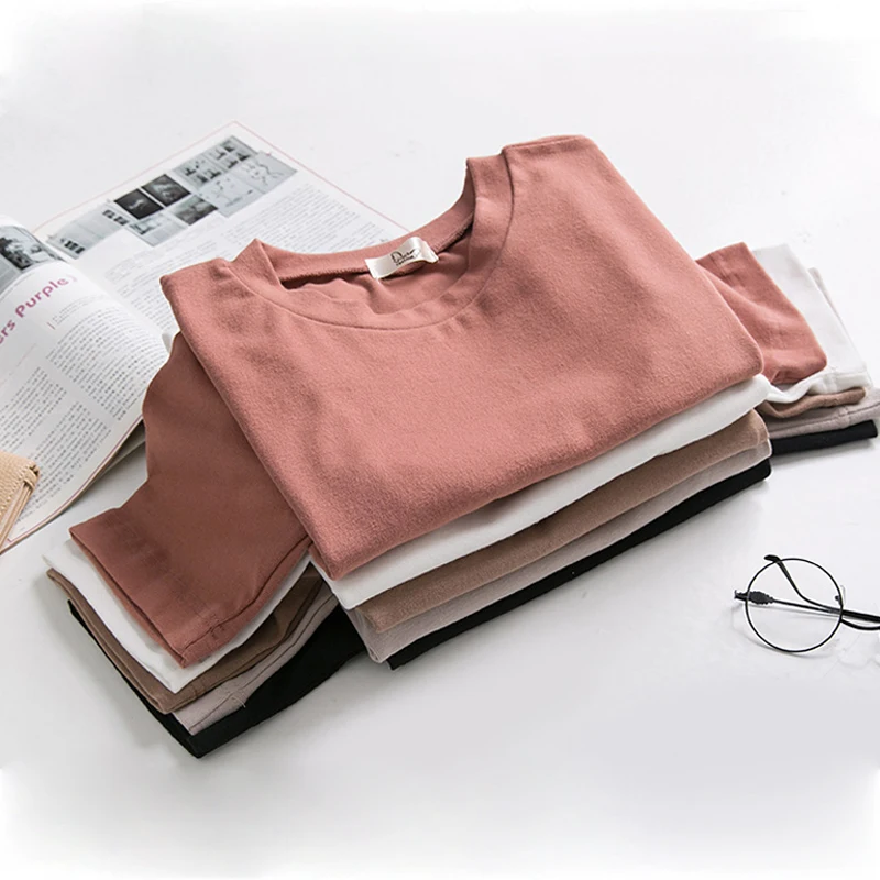 

Women's T-shirt 2021 Basic Cotton Short Sleeve T-shirts Female Harajuku Summer O Neck Oversized T-Shirt Top Woman Clothes tee