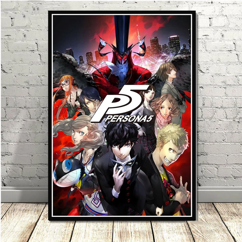 Persona 5 постер для видеоигр настенные художественные плакаты и принты Картина на