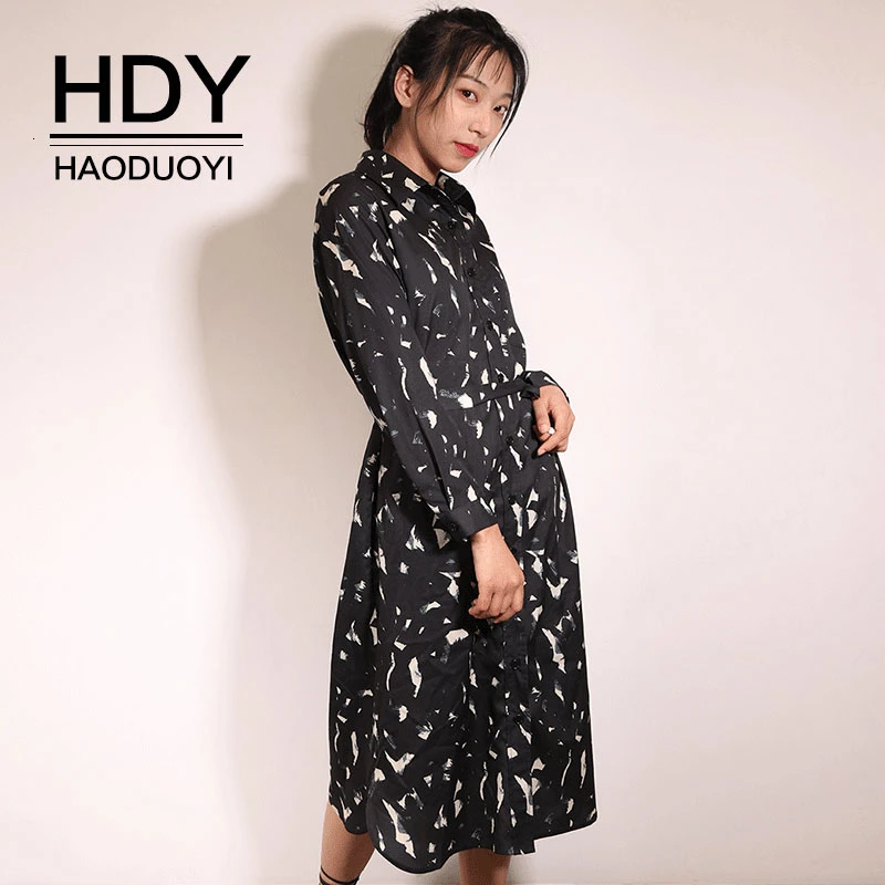 HDY Haoduoyi 2019 Новое поступление осенняя мода стиль Леопардовый принт талия
