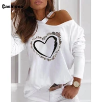 cashiona plus size women casual hollow out t shirt model love print womens top 2020 summer irregular tees shirt femme 3xl