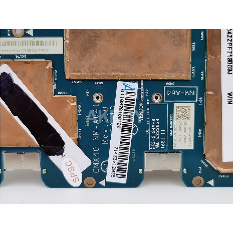 

For Lenovo MIIX 700-12ISK MIIX700 MIIX-700-12ISK CMX40 NM-A641 tablet motherboard CPU M3 6Y30 4G 100% Test OK