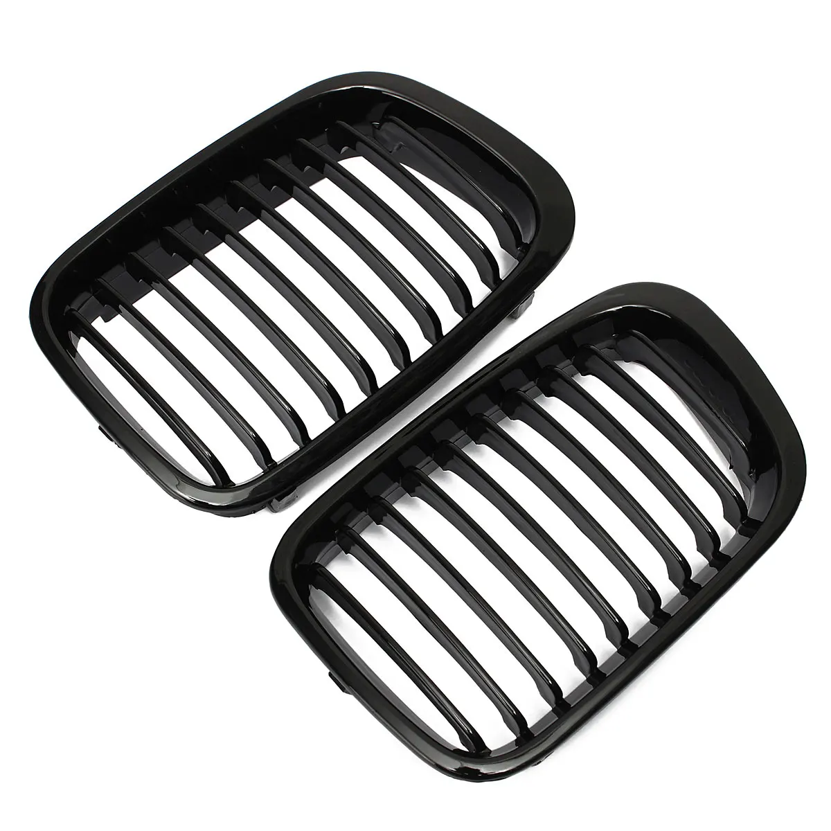 Пара передних грилей для почек черная блестящая решетка BMW 3 серии E46 323i 325i 328i 330i 1998