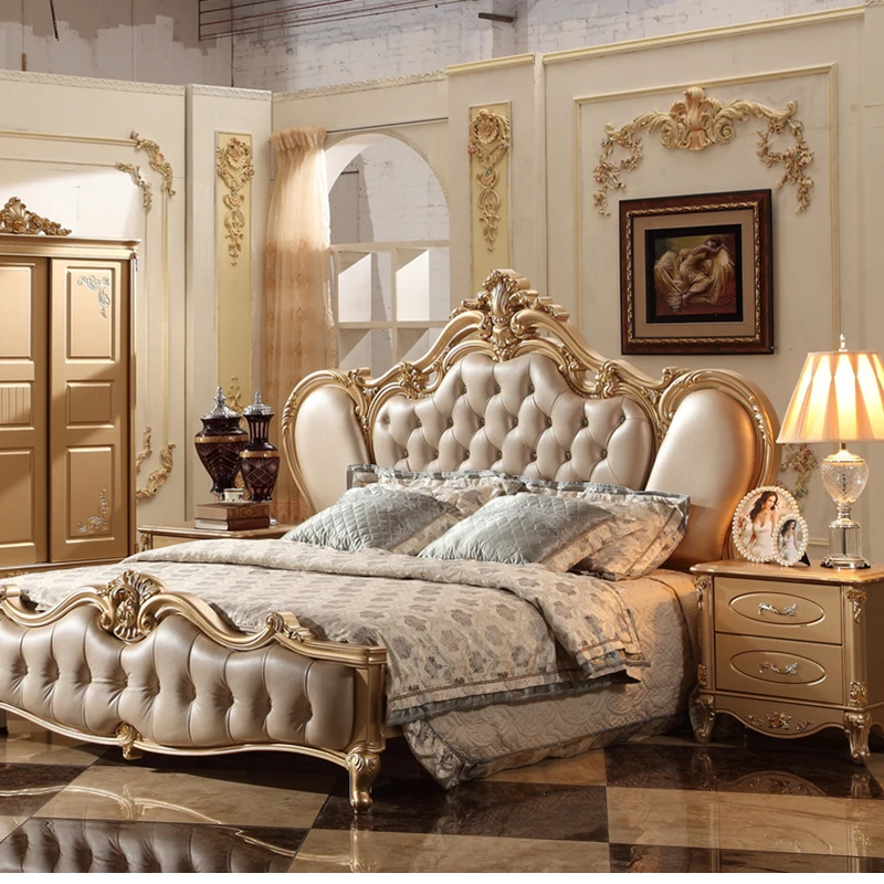 ЛОЯЛЬНЫЙ Классический King size зеленый цвет кровать и диван шкаф набор мебель для