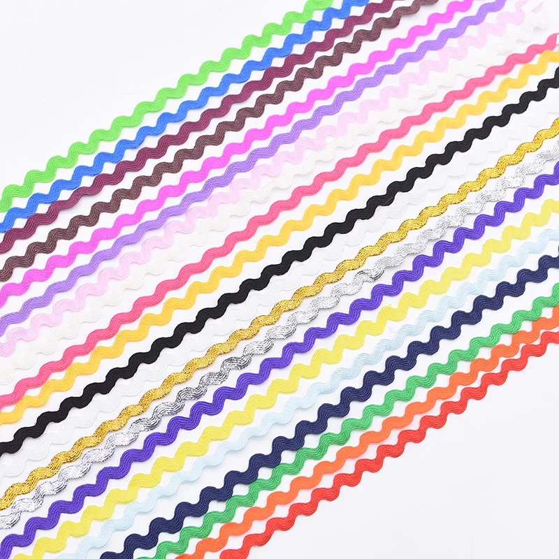 

25meter 5mm Lace Trim Ribbon Gold Silver Centipede Braided Lace DIY Craft Clothes Sewing Accessories Curve Lace Wedding Decorati