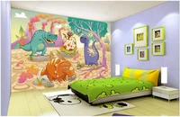 custom photo mural 3d wallpaper hd cartoon dinosaur through the childrens room 3d wall murals wallpaper for walls 3 d