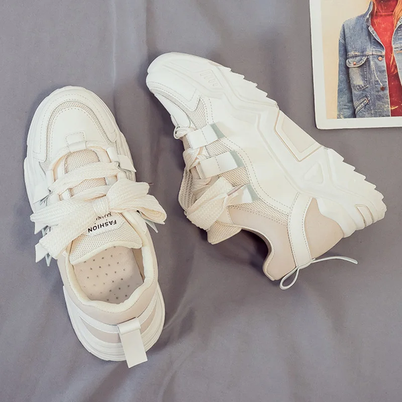 Массивные кроссовки Женская обувь Новинка 2020 года Вулканизированная Кроссовки