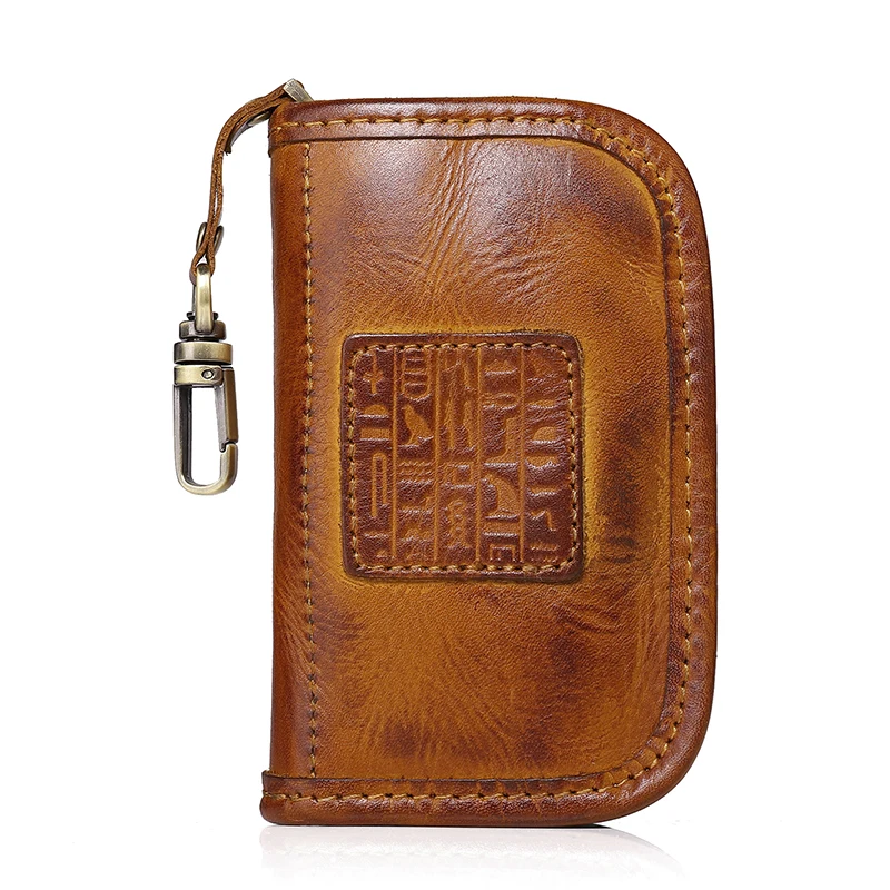 Ручная работа мужской держатель для ключей натуральная кожа большая вместимость