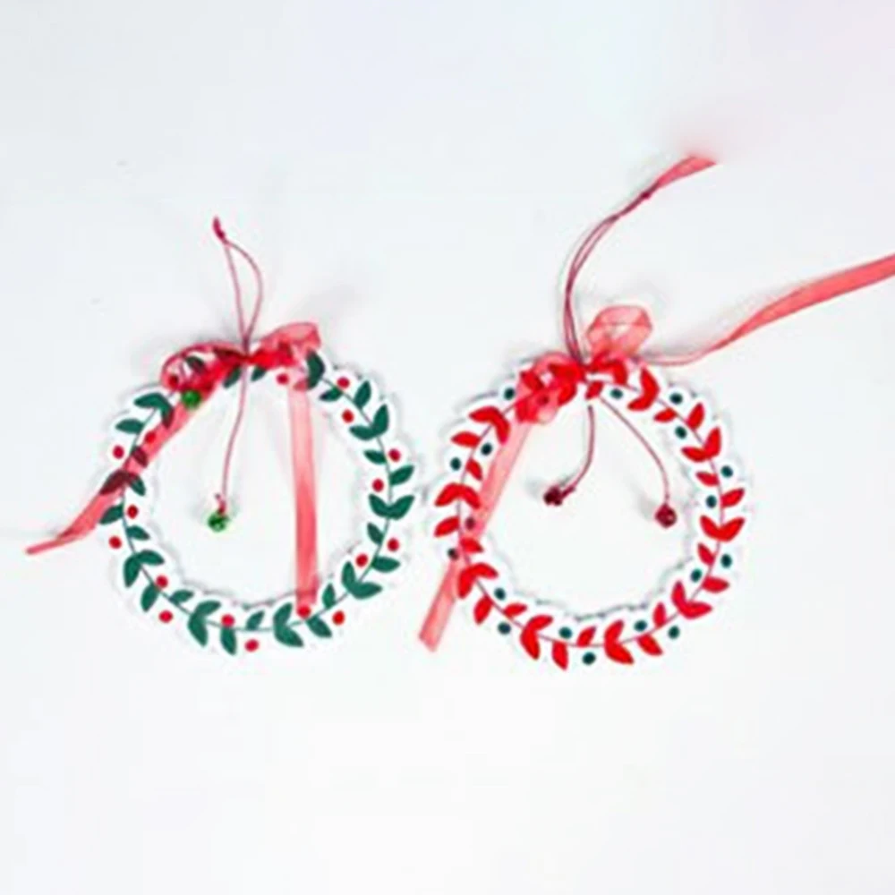 Деревянный Рождественский венок с бантом рождественская подвеска колокольчик