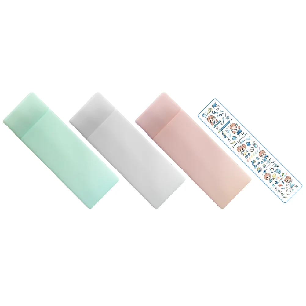 

Durable Student Stationery Boxes Creative Pencil Cases With Sticker (Assorted Color)