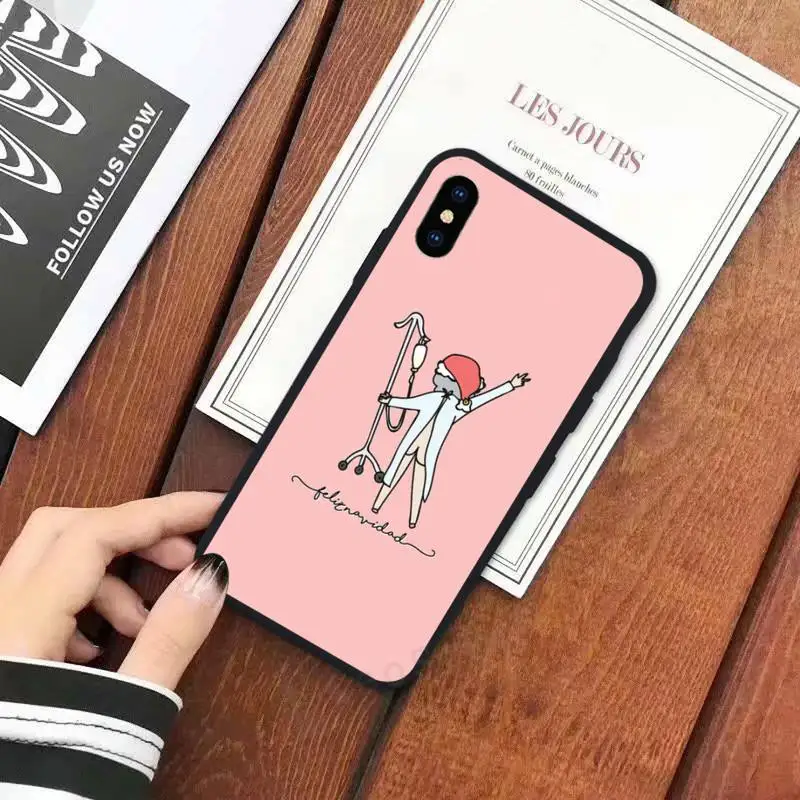 

Medicine cartoon Doctor Nurse Phone Case for iPhone 11 12 mini pro XS MAX 8 7 6 6S Plus X 5S SE 2020 XR