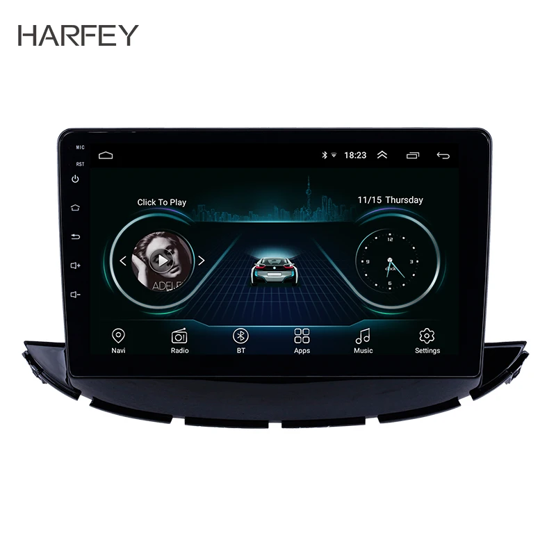 Harfey Android 9 1 автомобильный радиоприемник дюймов для Chevy Chevrolet Trax 2017-2019 Bluetooth HD
