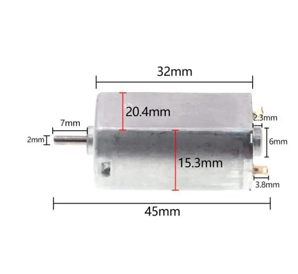 JFF-180SH-4125V 180 мотор низкого давления 1,2 V-3,7 V Миниатюрный 180 DC мотор средний и Высокоскоростной игрушечный мотор зубная щетка мотор - Название цвета: 180-2665