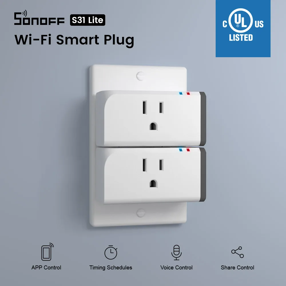 1/2/3/4 шт. Itead SONOFF S31 Lite США Wi Fi умная розетка разъем 15 А дистанционное управление