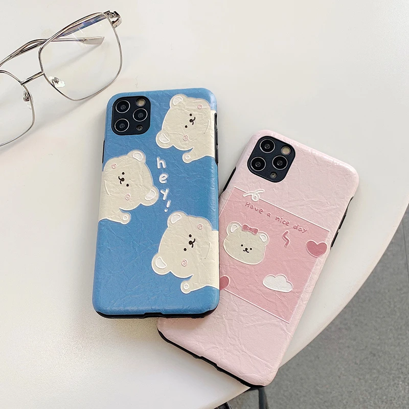 Чехлы с шелковой текстурой для huawei P20 P30 Lite Mate20 30Pro милый медведь девочка мягкий чехол для huawei Nova 3 4 5 5i Honor 10 8X 9x 20Pro