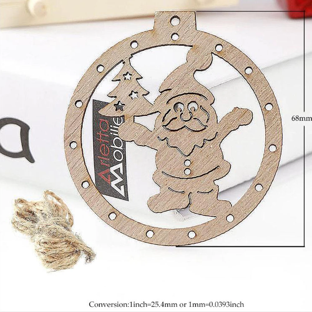 10 шт. декоративные деревянные украшения для новогодней ёлки | Дом и сад