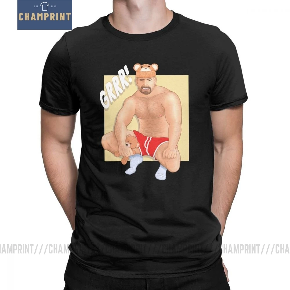 Мужская футболка Grrr Gays Pride ЛГБТ-комиксы топы с коротким рукавом и круглым вырезом