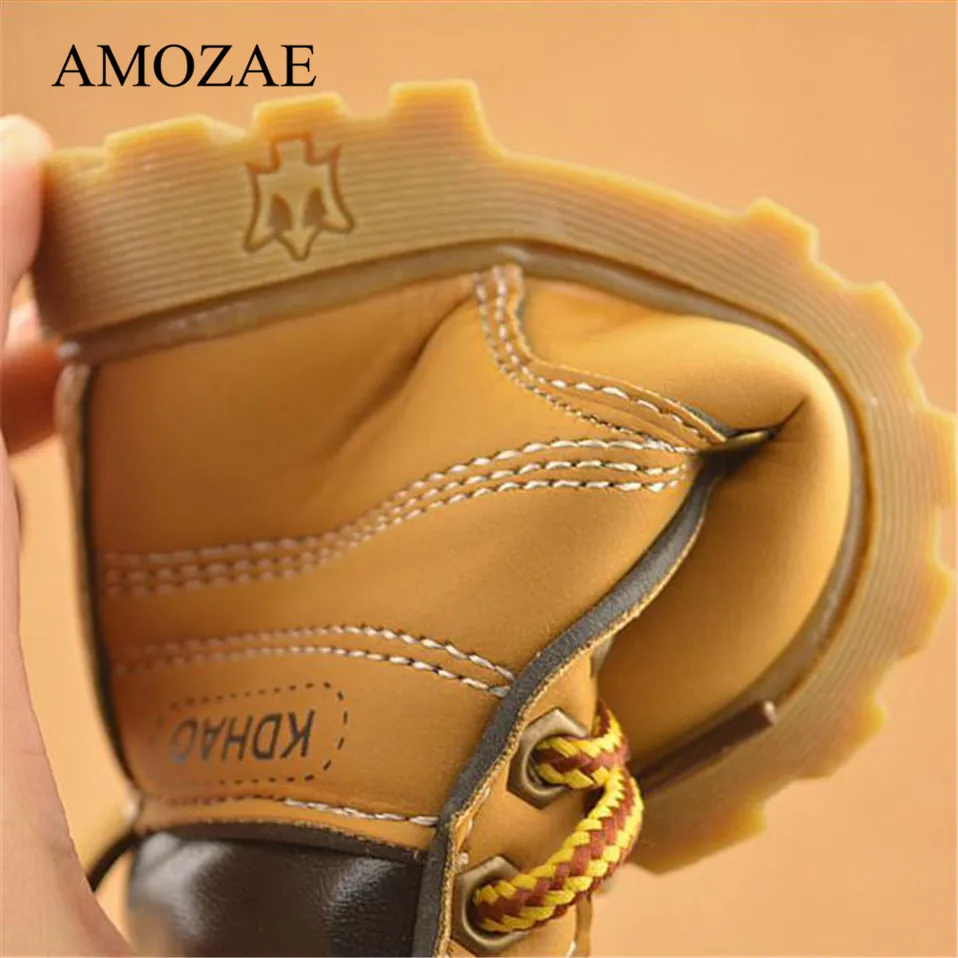 

Autumn Winter Boys Girls Shoes Kids Keep Warm Boots Amozae Child Martin Boots Handmade Leather Boots Toddler Kids Shoes