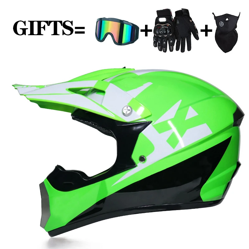 20 Гоночный Кроссовый мотоциклетный шлем DOT Casque Moto Capacete Moto Casco бездорожье полное лицо винтажный Кроссовый шлем для женщин 3 подарка - Цвет: 20