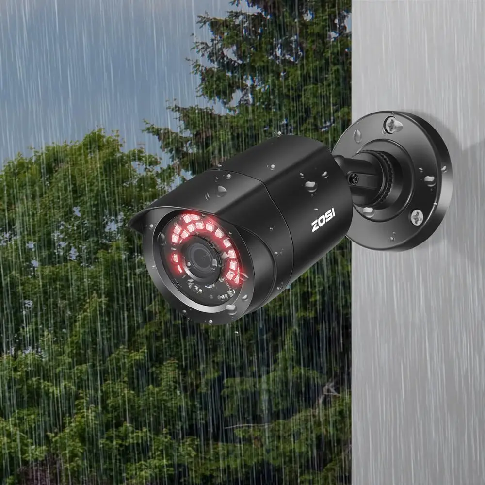ZOSI 4 шт. Bullet 1080P TVI CCTV видео Водонепроницаемая камера ИК ночного видения 2MP окно CCTV безопасности видеокамера с кабелем для DVR системы