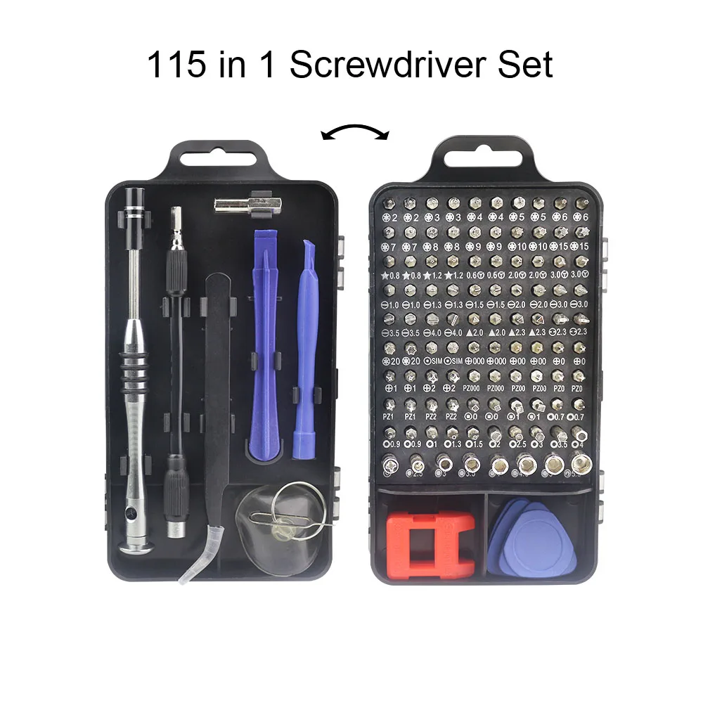 Набор бит для отвертки 115 в 1 прецизионного многофункциональное устройство