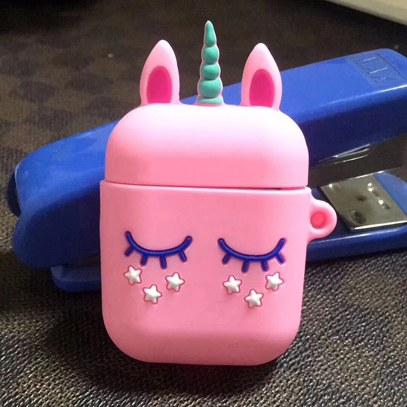pink Чехол для AirPods, милый мультяшный защитный чехол, милый для Airpods, беспроводной чехол для наушников, аксессуары для Air pods, чехол для наушников - Цвет: pink