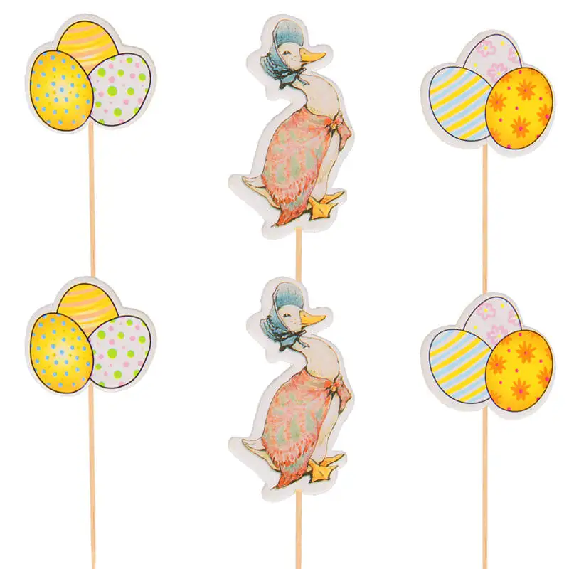 24 шт. пасхальные яйца кролика украшения для торта|decorative decorative|decoration birthday partydecoration