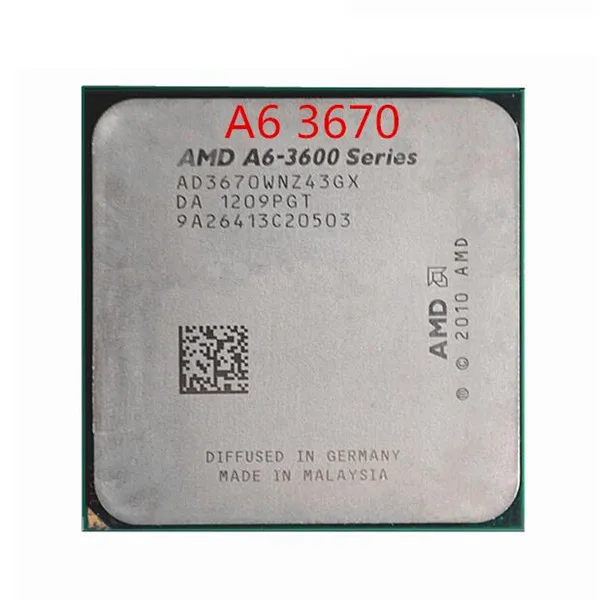 Процессор AMD A6 3670k 2 7 ГГц 4 Мб 100 Вт четырехъядерный процессор FM1 бесплатная