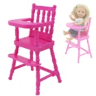 1 шт. розовый высокий стул Детская столовая кукольный домик собрать мебель для Барби сестра для Келли аксессуары для кукол игрушки