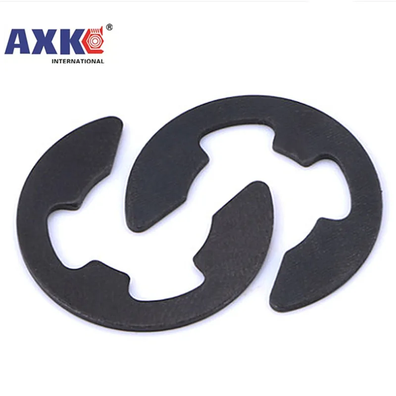 

10/100pcs M1.2 M1.5 M2 M3 M3.5 M4 M5 M6 M7 M8 M9 M10 M12 M15 Black Steel E Clip Circlip Retaining Ring Washer for Shaft Fastener