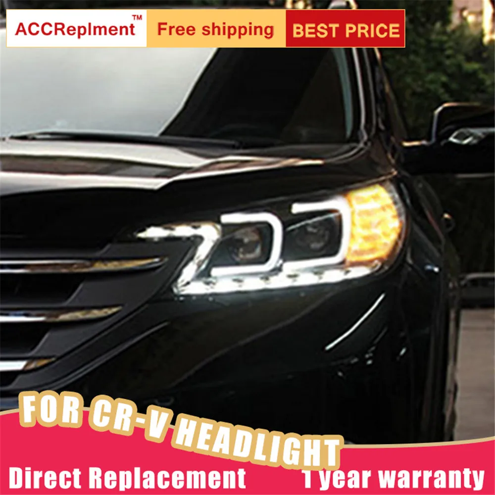 

2Pcs LED Headlights For Honda CR-V 2012-2014 led car lights Angel eyes xenon HID KIT Fog lights LED Daytime Running Lights